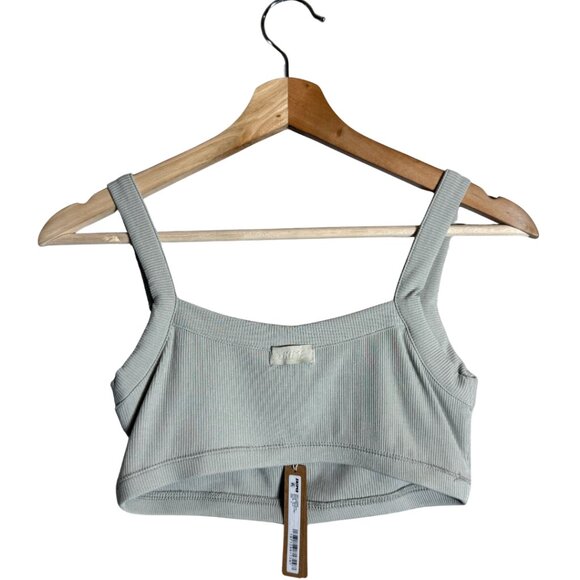 Skims Soft Lounge Scoop Bralette Womens Small Talc Ribbed Comfortable Loungewear - Picture 2 of 7